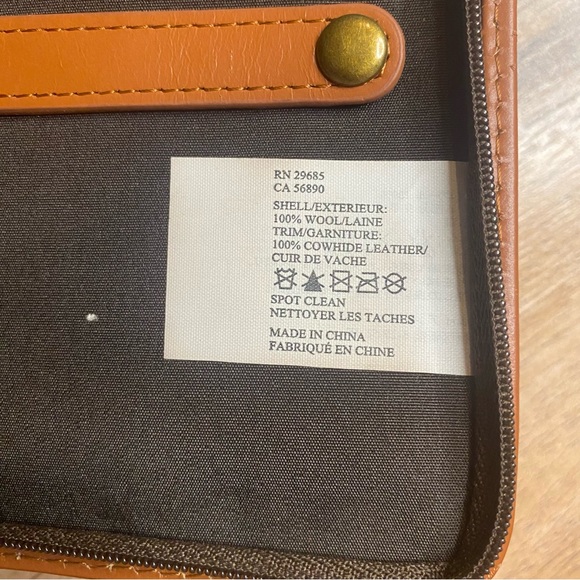 PENDLETON Travel Jewelry Organizer Wool & Leather - Picture 10 of 10